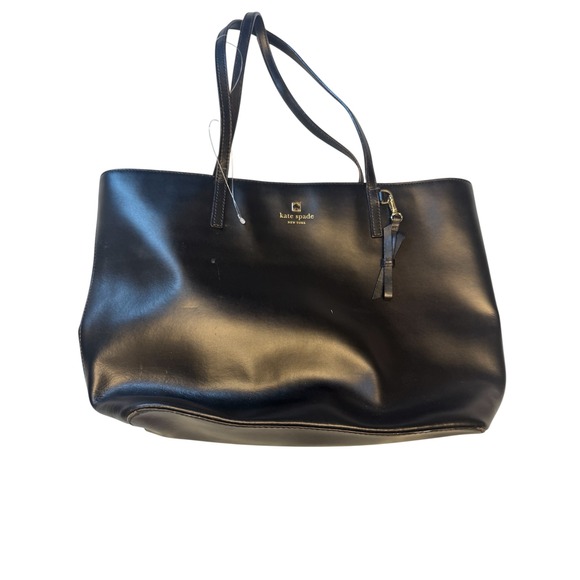 kate spade Handbags - Kate Spade New‎ York Black Leather Tote Bag Handbag Purse Womens
